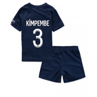 Paris Saint-Germain Presnel Kimpembe #3 Hjemmebanesæt Børn 2022-23 Kortærmet (+ Korte bukser)